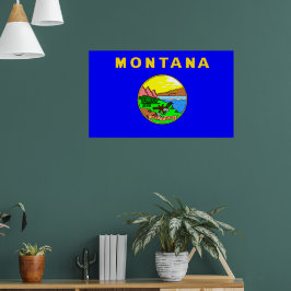 Flagge von Montana, Big Sky Country, Poster