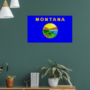 Flagge von Montana, Big Sky Country, Poster