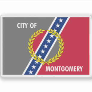Flagge von Montgomery, Alabama Aufkleber