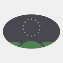 Flagge von Montpelier, Vermont Ovaler Aufkleber