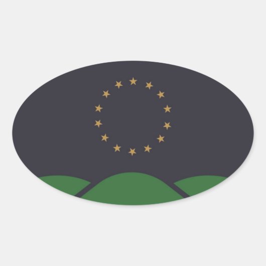 Flagge von Montpelier, Vermont Ovaler Aufkleber (Vorderseite)