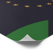 Flagge von Montpelier, Vermont Poster (Ecke)