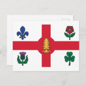 Flagge von Montreal, Postkarte von Quebec (Vorne/Hinten)