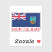 Flagge von Montserrat Aufkleber (Blatt)