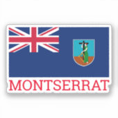 Flagge von Montserrat Aufkleber (Vorderseite)