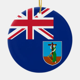 Flagge von Montserrat Keramik Ornament