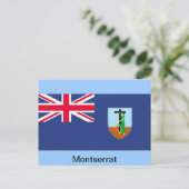 Flagge von Montserrat Postkarte (Stehend Vorderseite)