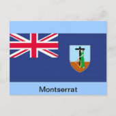 Flagge von Montserrat Postkarte (Vorderseite)