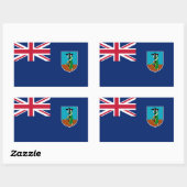 Flagge von Montserrat Rechteckiger Aufkleber (Blatt)