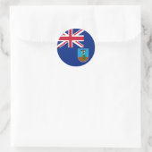 Flagge von Montserrat Runder Aufkleber (Tasche)