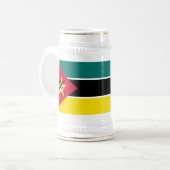 Flagge von Mosambik Bierglas (Vorderseite Links)