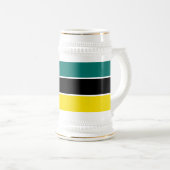 Flagge von Mosambik Bierglas (VorderseiteRechts)