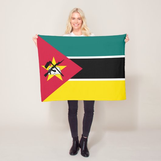Flagge von Mosambik Fleecedecke (Beispiel)