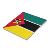 Flagge von Mosambik Fliese (Seite)