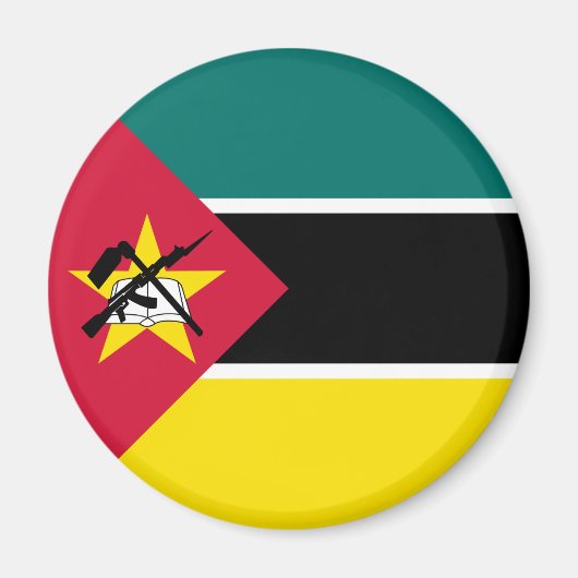 Flagge von Mosambik Magnet (Vorne)