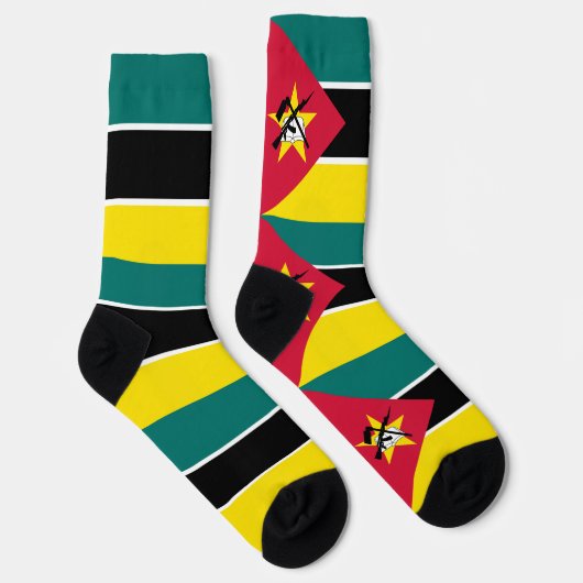 Flagge von Mosambik Socken (Rechts)