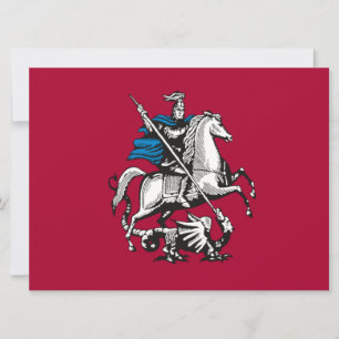 Flagge von Moskau (russische Hauptstadt) Karte
