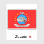 Flagge von Mosteiros, Kap Verde (Cabo Verde) Aufkleber (Blatt)