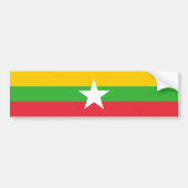 Flagge von Myanmar Autoaufkleber (Vorne)