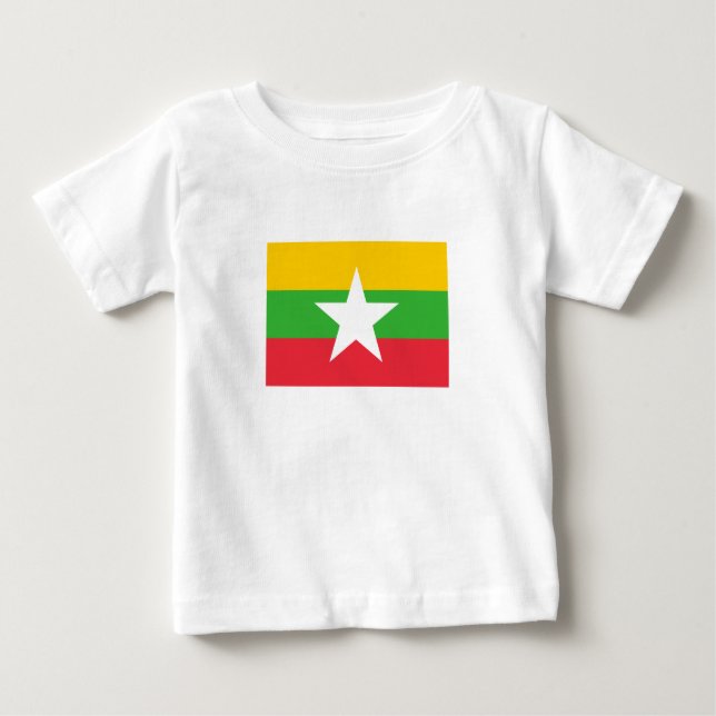 Flagge von Myanmar Baby T-shirt (Vorderseite)