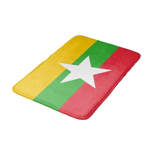 Flagge von Myanmar Badematte (Schrägansicht)