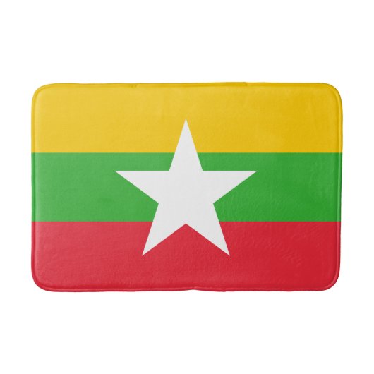 Flagge von Myanmar Badematte (Vorderseite)