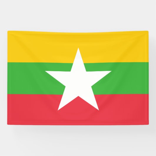 Flagge von Myanmar Banner (Horizontal)