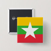Flagge von Myanmar Button (Vorne & Hinten)