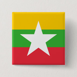 Flagge von Myanmar Button