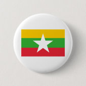 Flagge von Myanmar Button (Vorderseite)