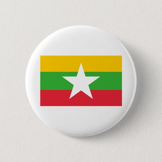 Flagge von Myanmar Button (Vorderseite)