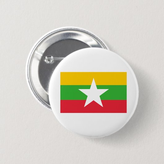 Flagge von Myanmar Button (Vorne & Hinten)