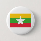 Flagge von Myanmar Button (Vorderseite)