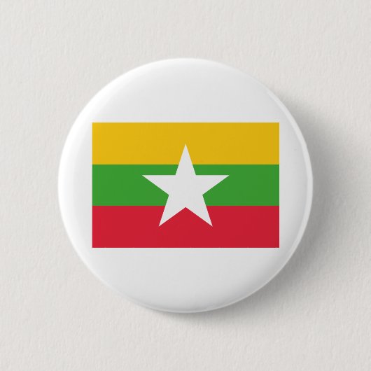 Flagge von Myanmar Button (Vorderseite)