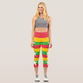 Flagge von Myanmar Capri Leggings (Vorderseite)