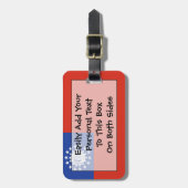 Flagge von Myanmar Easy ID Personal Gepäckanhänger (Vorderseite vertikal)