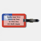 Flagge von Myanmar Easy ID Personal Gepäckanhänger (Rückseite horizontal)