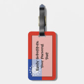 Flagge von Myanmar Easy ID Personal Gepäckanhänger (Rückseite vertikal)