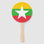 Flagge von Myanmar Fächer (Rückseite)