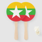 Flagge von Myanmar Fächer (Vorne und Hinten)