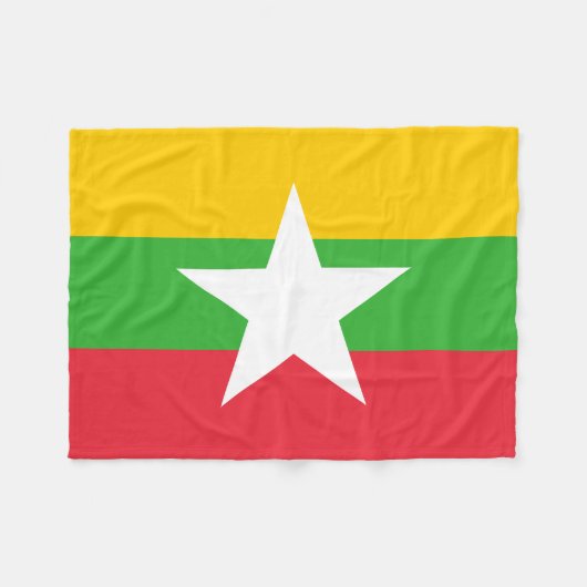 Flagge von Myanmar Fleecedecke (Vorderseite (Horizontal))