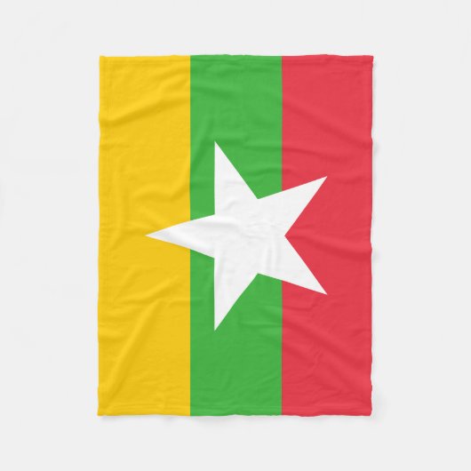 Flagge von Myanmar Fleecedecke (Vorderseite)