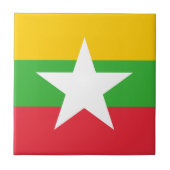 Flagge von Myanmar Fliese (Vorderseite)