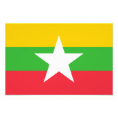 Flagge von Myanmar Fotodruck (Vorne)