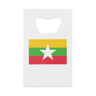 Flagge von Myanmar Geldbeutel Flaschenöffner