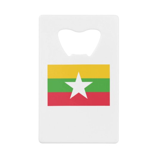 Flagge von Myanmar Geldbeutel Flaschenöffner (Vorderseite)