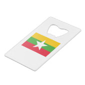 Flagge von Myanmar Geldbeutel Flaschenöffner (Vorderseite Schrägansicht)