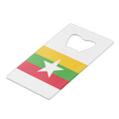 Flagge von Myanmar Geldbeutel Flaschenöffner (Rückseite Schrägansicht)