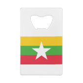 Flagge von Myanmar Geldbeutel Flaschenöffner (Rückseite)