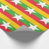 Flagge von Myanmar Geschenkpapier (Ecke)